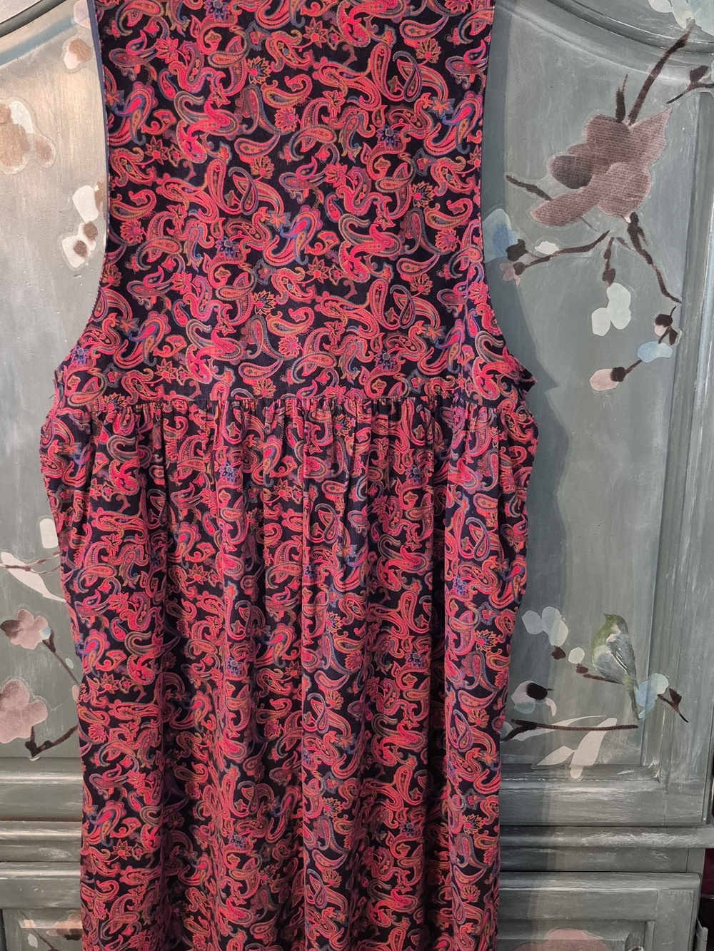 Vintage Walker Lane Corduroy Sleeveless Paisley Maxi Jumper